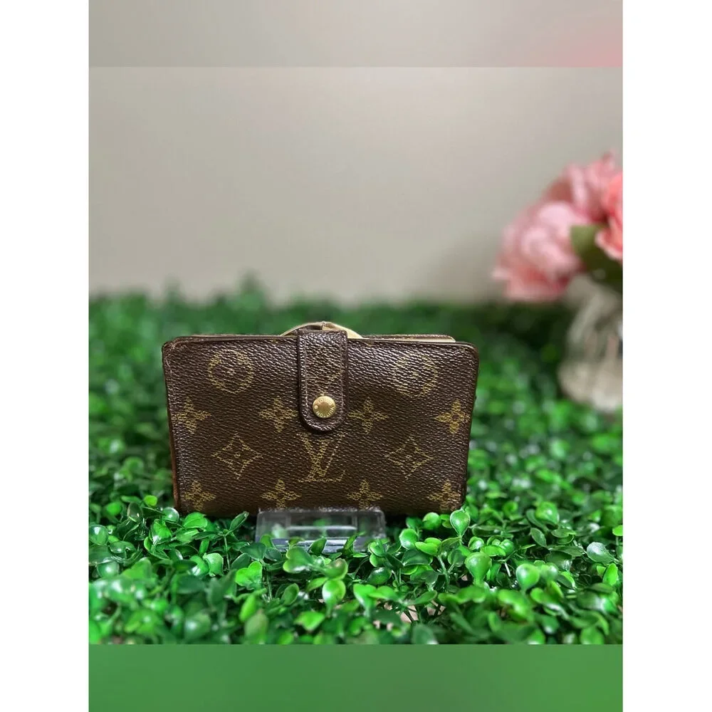 Louis Vuitton Monogram Portefeuille Trésor Bifold Wallet Kisslock Coin Purse